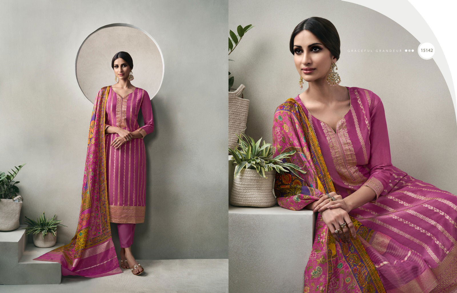 Glory By Zisa Crystal weaving jacquard Salwar Kameez Order In India